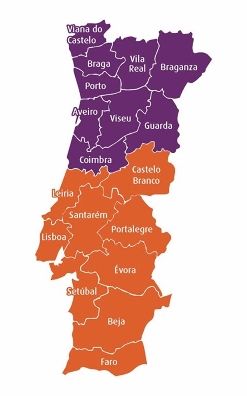 VMZINC Portugal map