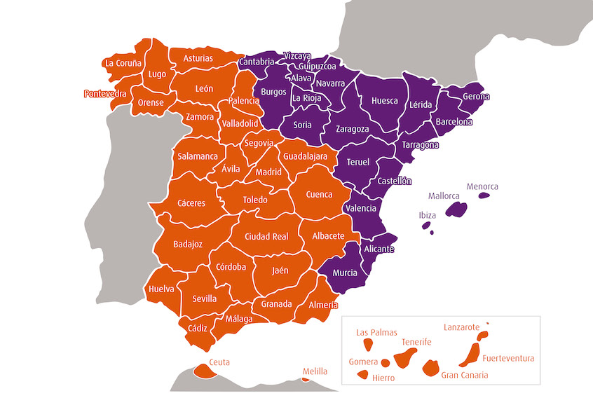 VMZINC spain map